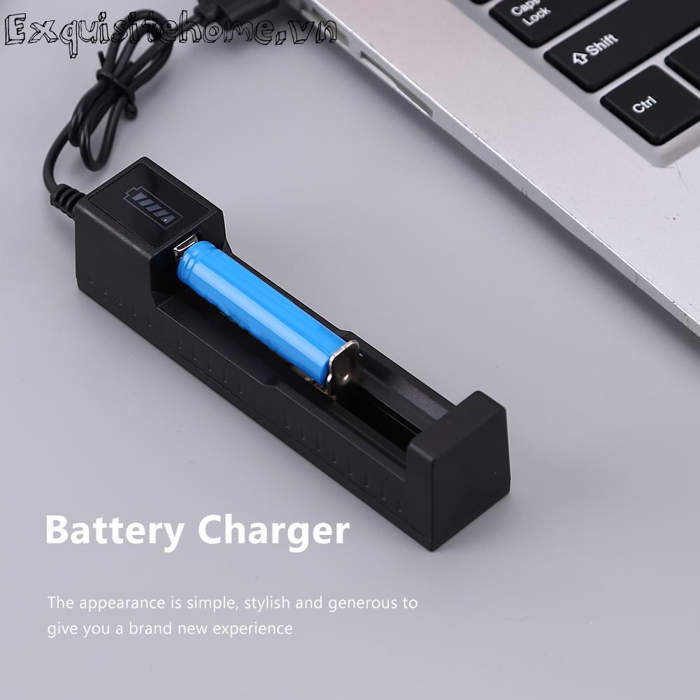 Bộ Sạc Pin USB 1 Rãnh Cho 18650 22650 16340
