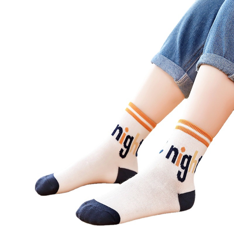 Set 5 Đôi Tất Cotton Chống Trượt Thoáng Khí In Hình Sư Tử Hoạt Hình Thời Trang Thu Đông 2023 Cho Bé
