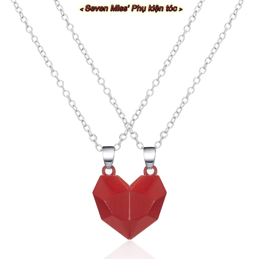 Vòng cổ Mặt Trái Tim Có Nam Châm Cho Cặp Đôi