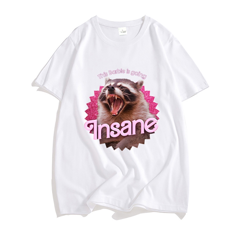 Áo Thun 100% Polyester In Hình Búp Bê Barbie Thời Trang Mùa Hè Unisex