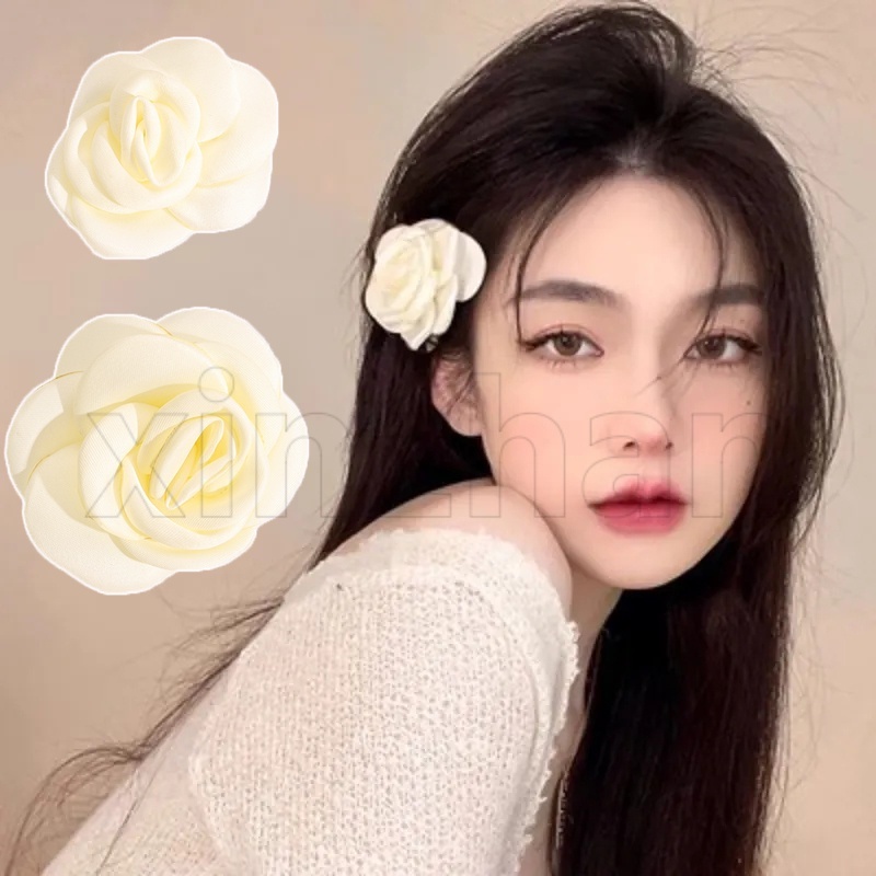 Kẹp Tóc Hình Hoa Trà Phong Cách Vintage Thanh Lịch Dành Cho Nữ