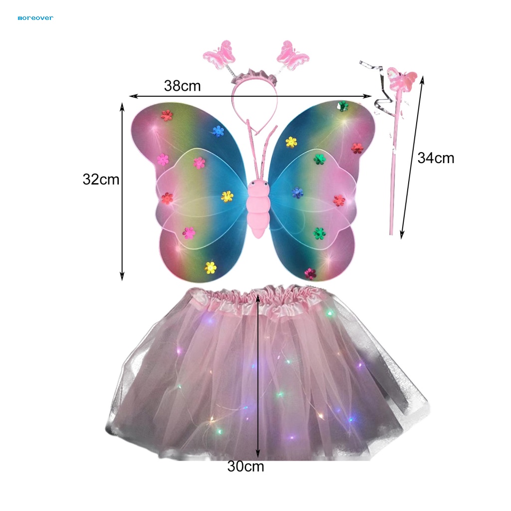 Bộ Cánh Bướm Phát Sáng Độc Đáo Dùng Hóa Trang Dịp Halloween Cho Bé