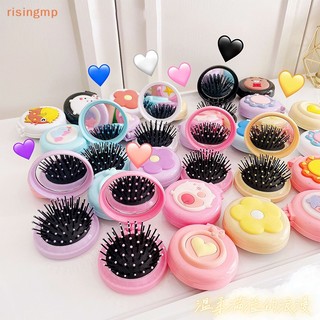 Lược Chải Tóc Dạng Gập Tích Hợp Gương Trang Điểm Bằng Nhựa Hình Hoạt Hình Dễ Thương
