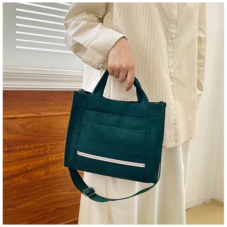 Túi Xách Đeo Vai Hình Vuông Cỡ Nhỏ Chất Nhung Phong Cách Nhật Bản Thời Trang Cho Nữ