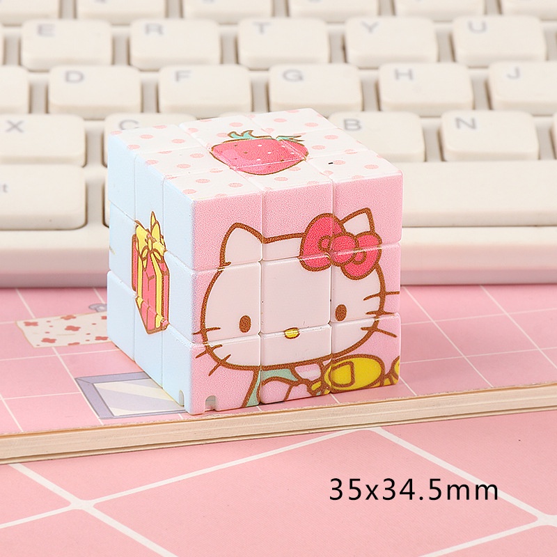 Móc Khóa Hình Khối Rubik Mini Hoạt Hình Dễ Thương
