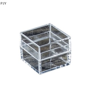 Hộp nhựa ps mini hình vuông trong suốt 7.5ml trưng bày trang sức