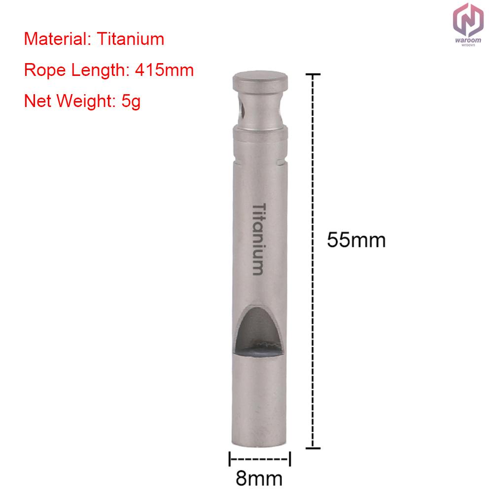 Còi Thổi Khẩn Cấp Bằng Titan Siêu Nhẹ Kèm Dây Cho Hoạt Động Ngoài Trời