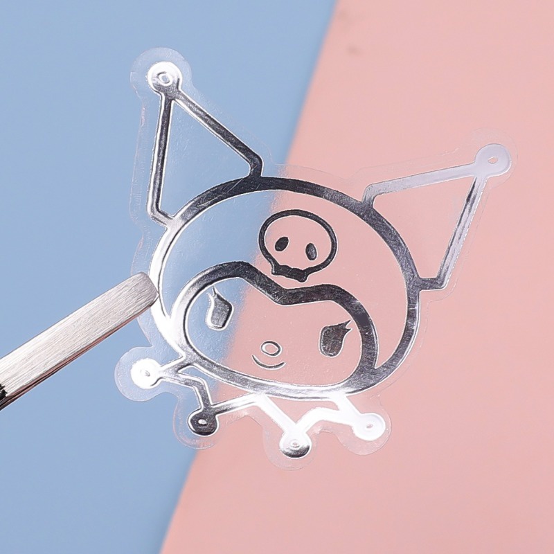 Miếng Dán Kim Loại Họa Tiết Hoạt Hình Nhật Bản Sanrio Cinnamoroll Pachacco Kuromi Melody Purin Dễ Thương Sáng Tạo Trang Trí Cốc Nước