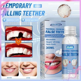 EELHOE READY10g/20g/30g Trám răng Bộ dụng cụ sửa chữa răng tạm thời Răng giả thay thế Răng giả bị mất Răng thay thế Răng giả Keo đặc 30g -pikalu