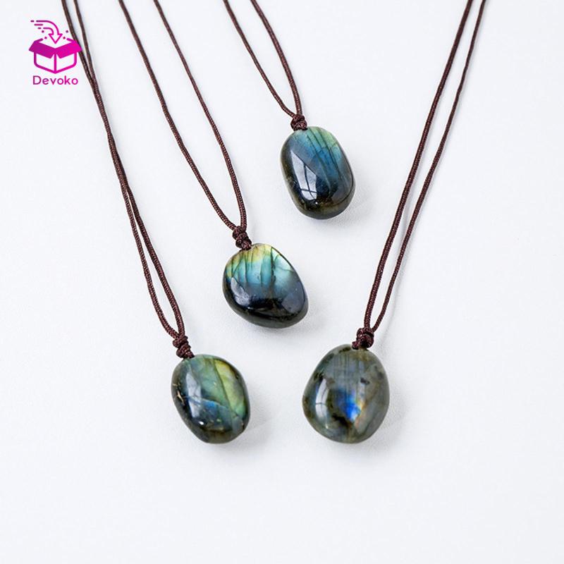Vòng cổ Mặt Đá Labradorite