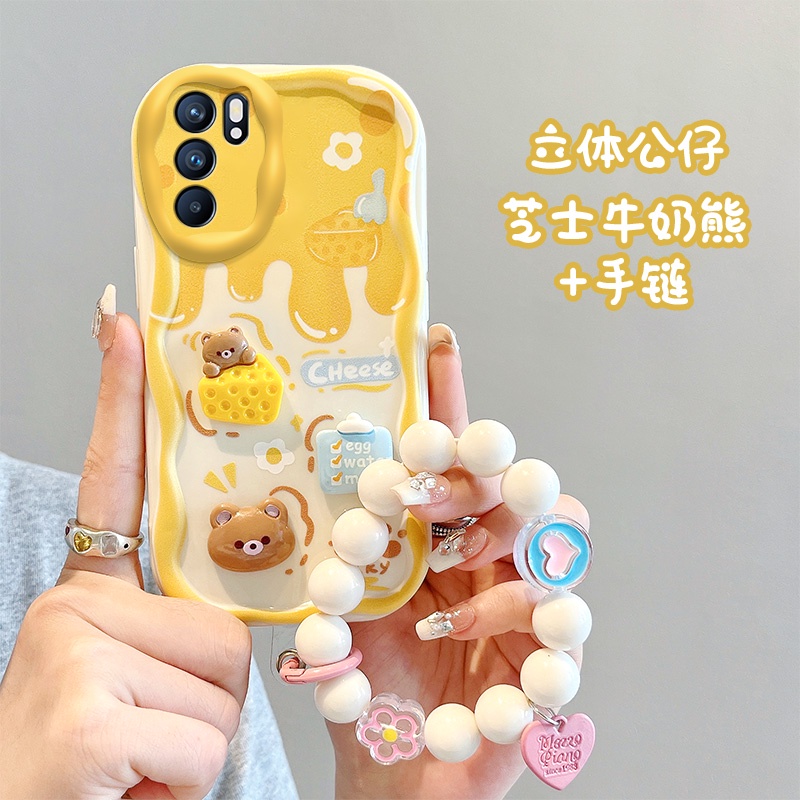 Ốp lưng Oppo Reno 6 ốp Reno 6 5g ốp lưng dễ thương kem cạnh điện thoại ba chiều hình búp bê hình búp bê soft case full case nygz