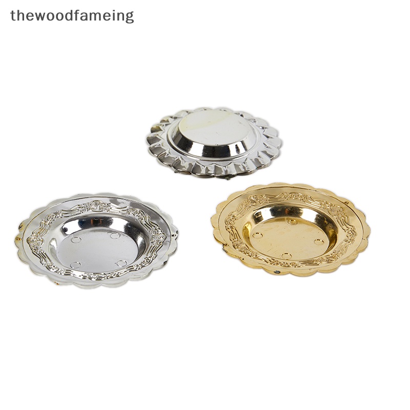 Thewoodfameing 10 cái lưu trữ vàng khay nhỏ bánh bạc đĩa trái cây trang sức trưng bày khay nhựa tiệc sushi đĩa cho trang trí nội thất en