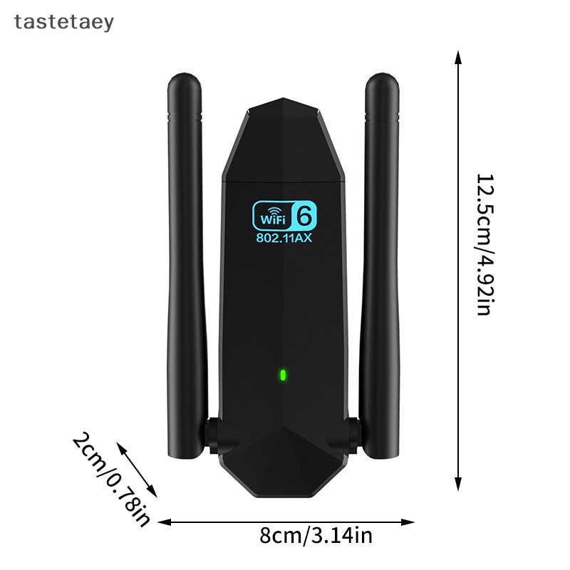 Ngon 1800mbps wifi 6 usb adapter card mạng không dây usb 3.0 wifi6 dongle usb lan ethernet băng tần kép 2.4g / 5.8g cho pc laptop win 10 en