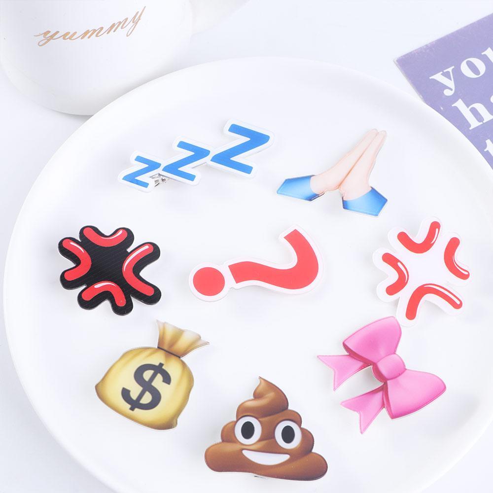 Bluevelvet Kẹp Tóc acrylic Hình Biểu Cảm Khuôn Mặt Giận Dữ Cho Nữ