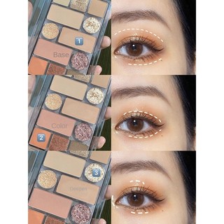 Phấn mắt pearlescent matte sequins sparkling water proof well lasting highlight eye shadow