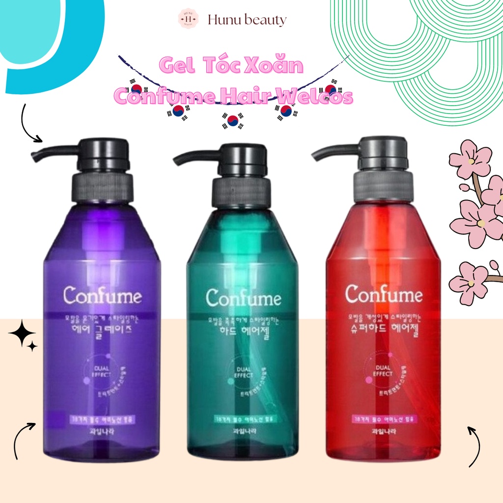 Gel Giữ Nếp Tóc Xoăn Confume Hair Welcos giữ nếp tóc mềm tạo kiểu giúp giữ lọn cho tóc uốn, tóc xoăn chính hãng Hàn Quốc