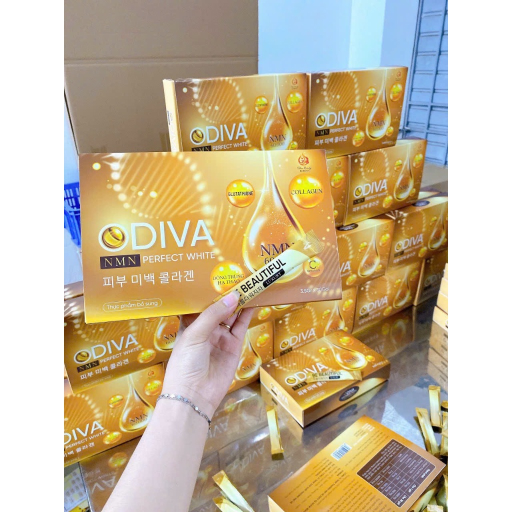 Bột Đông Trùng Hạ Thảo Collagen ODIVA Trẻ Hóa, Căng Mịn Da Truyền Trắng