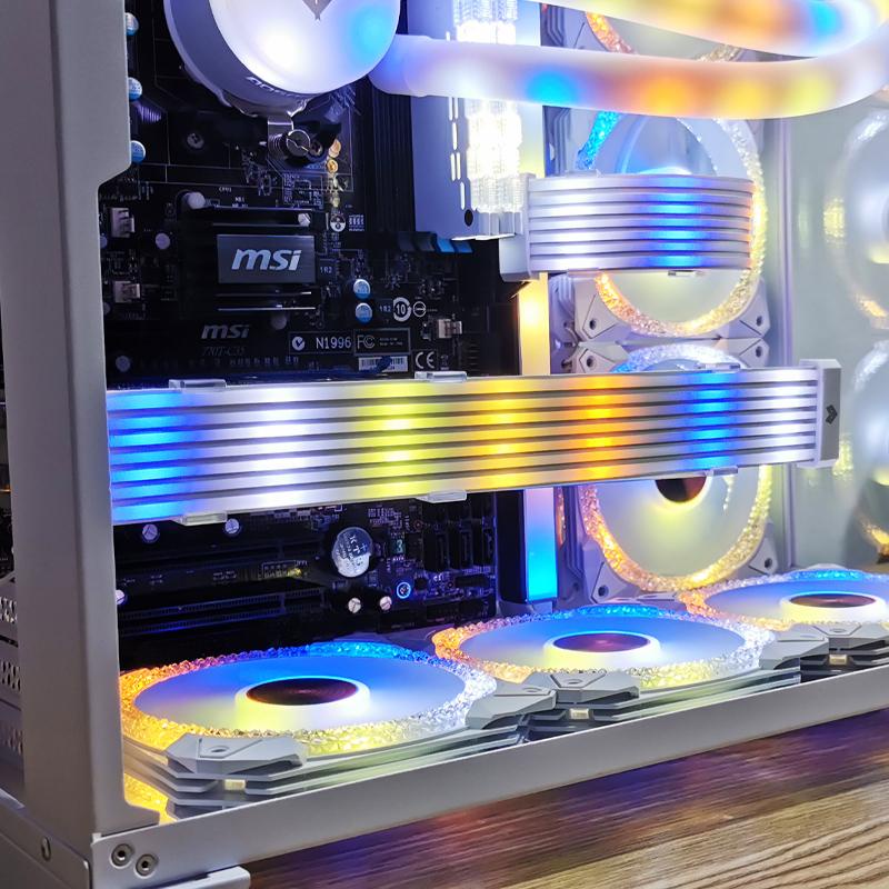 Coolmoon aosor led linh hoạt 5v argb aura sync neon strip light cho pc chassis