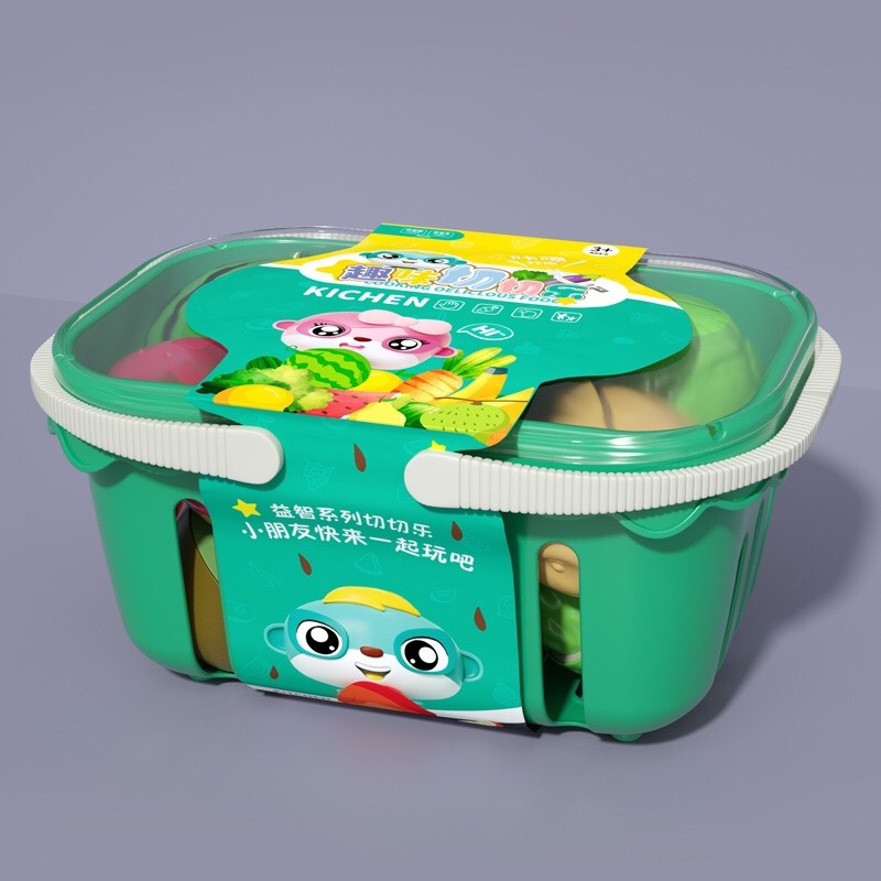 Đồ chơi cắt hoa quả- giỏ cắt hoa quả 30pcs- Thepooh