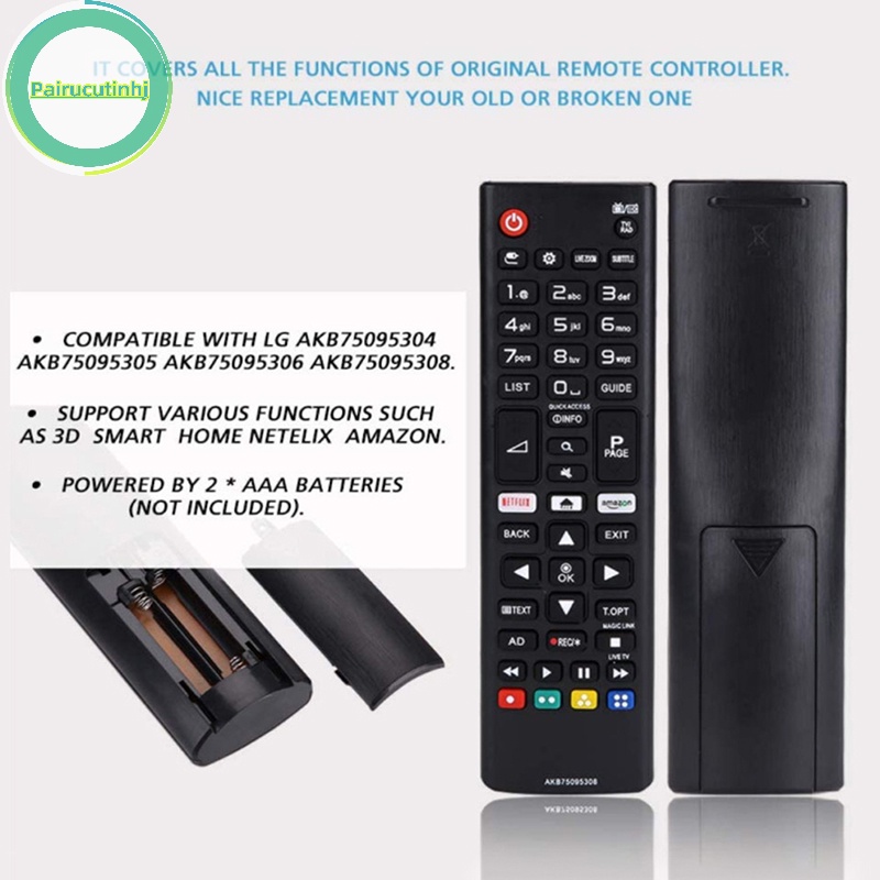 Điều khiển từ xa đa năng pairhj cho lg tv akb75095308 Bộ điều khiển tv remot thông minh led vn