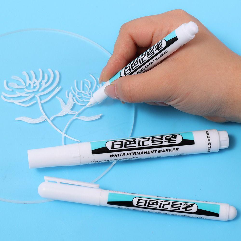 Hchc Bút Mực gel Màu Trắng Ngòi 0.7mm / 1.0mm /. 2.5mm Chống Thấm Nước Nhanh Khô Không Dễ Phai Màu