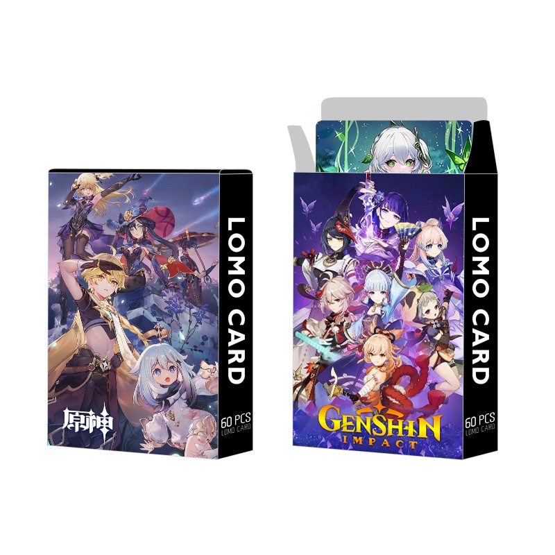 Genshin IMPACT Photocard Lomo Card Anime Collectibles 60 cái / hộp