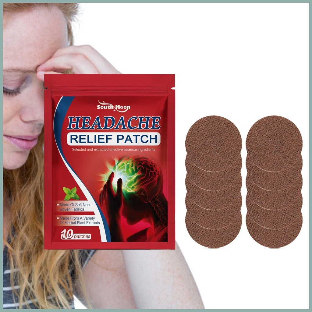 Miếng dán giảm đau đầu thảo dược tự nhiên thạch cao diziness migraine đau đầu miếng dán làm dịu cải thiện giấc ngủ qualit yunvn