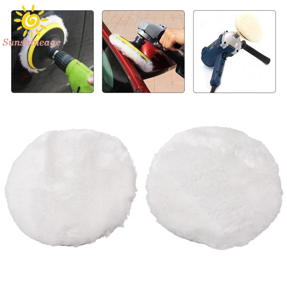 2 cái 4 inch 100mm len đánh bóng pad mài len pad móc và vòng đệm-miếng đệm