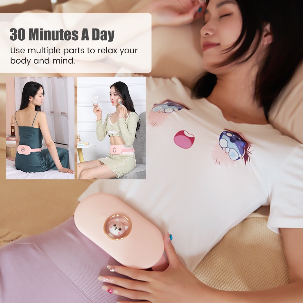 Chườm Salorie Bụng Kinh Máy Massage Bụng Kinh Đai Máy Chườm Bụng Kinh Máy Giảm Đau