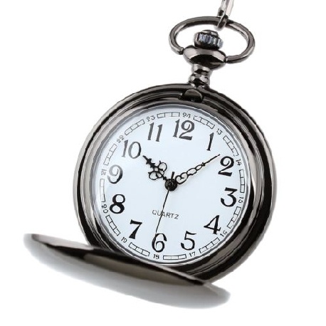 Lianli Fashion Mens Womens Smooth Pendant Necklace Quartz Pocket Watch Chain Gifts