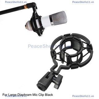 Peaceshells universal professional condenser microphone mic shock mount holder studio recording for large diaphram mic clip black.