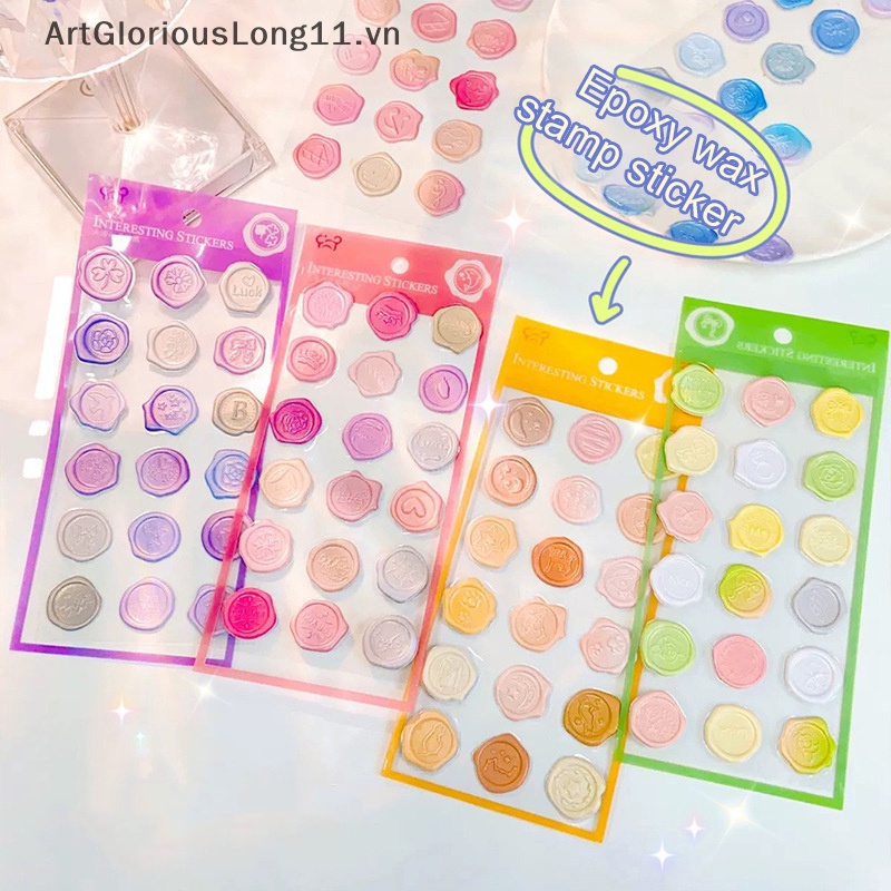 Artgloriouslong wax seal stickers cho đám cưới phong bì lời mời phong bì con dấu sticker cho bé tắm sinh nhật vòi hoa sen cô dâu.