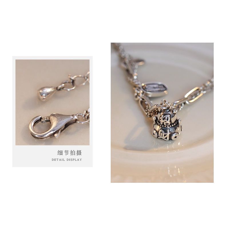 Vòng Tay Bạc s925 Hình Mèo May Mắn Phong Cách Nhật Bản Thời Trang Mùa Hè 2021