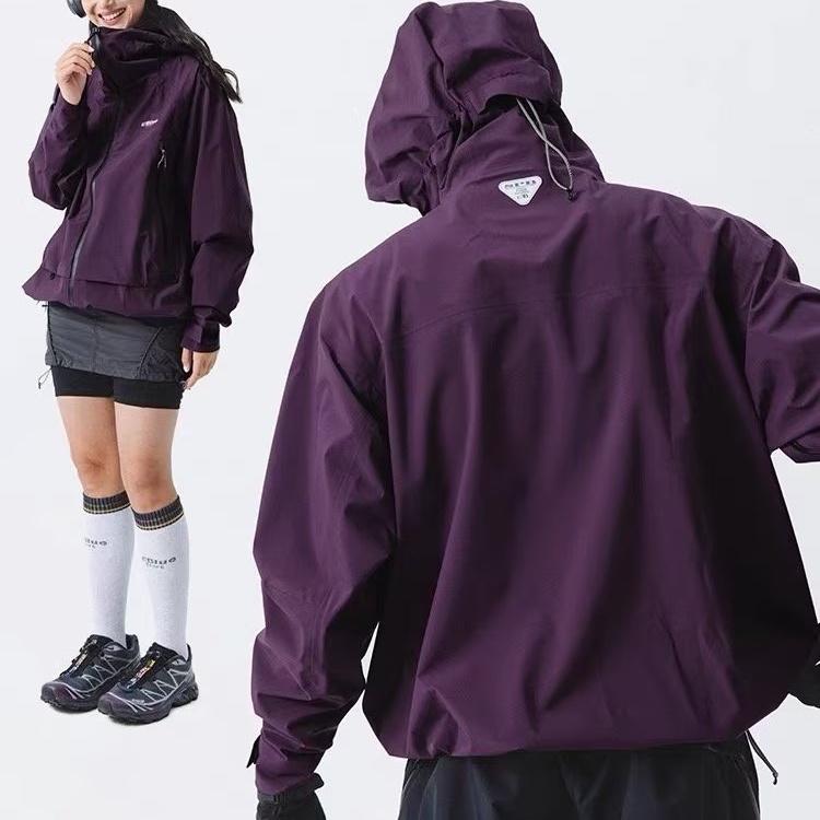 Áo Khoác Thể Thao Dáng Rộng Chống Gió / Thấm Nước Có Mũ Trùm Cá Tính Dành Cho Cặp Đôi