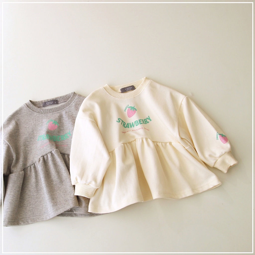 Áo hoodie Dáng Rộng Màu Trơn Phong Cách Hàn Quốc Thời Trang Mùa Thu Mới Cho Bé Gái