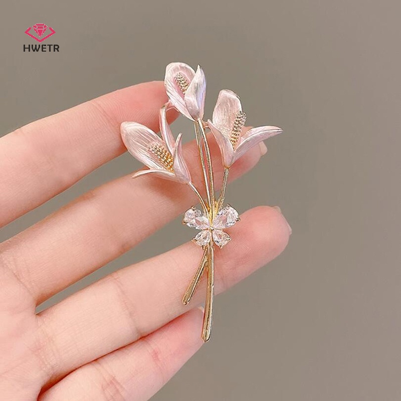 Ghim cài áo HWETR đính đá thời trang dành cho nữ