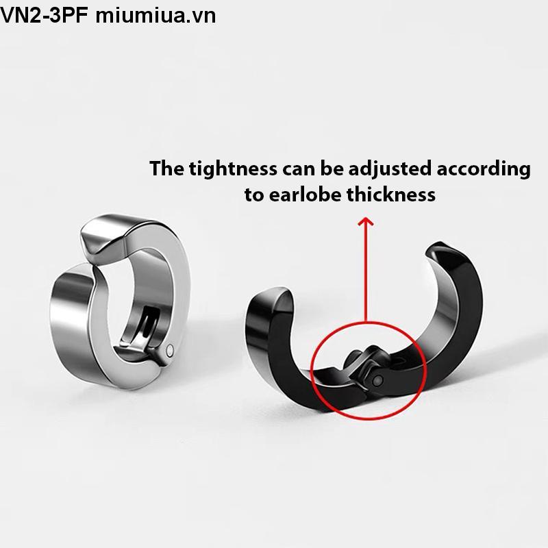 Khuyên Tai Thép Không Gỉ Không Bấm Lỗ Cho Nam Nữ Bé Trai Khuyên Tai Không Cần Bấm Lỗ