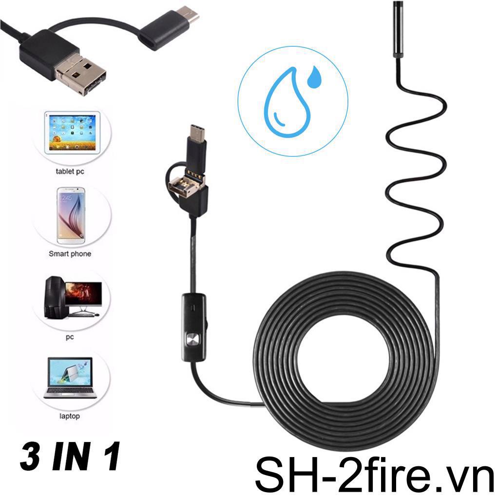 Camera nội soi 5 5mm kính nội soi usb hd 6 camera có thể điều chỉnh chống nước led kiểm tra ip67 borescope cho điện thoại android windows