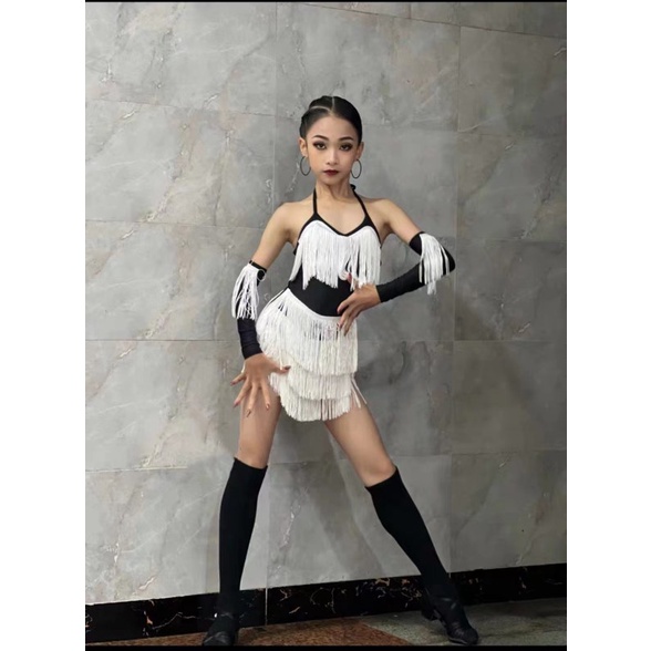 Trang phục khiêu vũ latin phong cách mới quần áo cô gái mùa hè one-piece thời trang biểu diễn váy influencer thực hành quần áo chuyên nghiệp