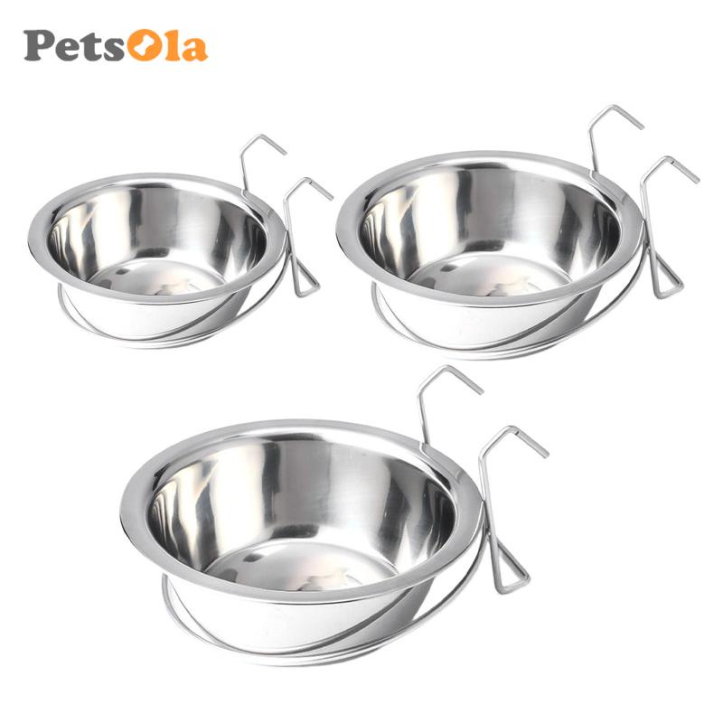 Bát thú cưng PETSOLA có giá đỡ treo có thể tháo rời cho chó/ mèo/ thỏ/ động vật nhỏ trong nhà