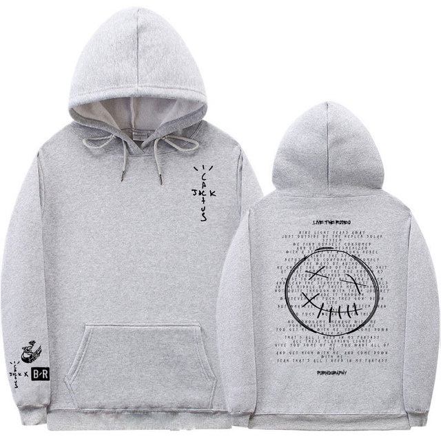 Cactus jack double sided logo in hoodie nam cotton hop style sweatshirt hood