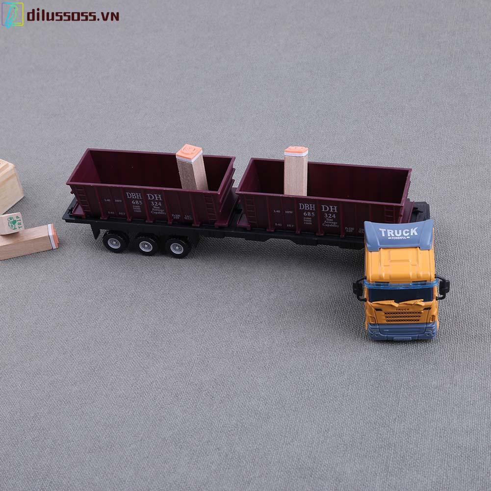 1:48 xe tải hợp kim container vận tải châu âu mô hình ô tô đồ chơi mô phỏng ô tô