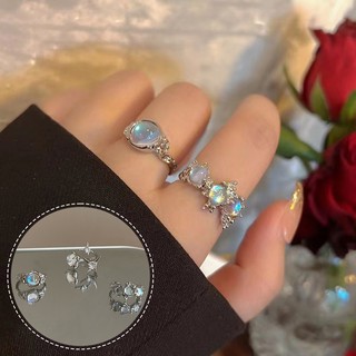 Nhẫn kim cương tỏa sáng nhẫn có thể điều chỉnh nhẫn mở nhẫn nữ