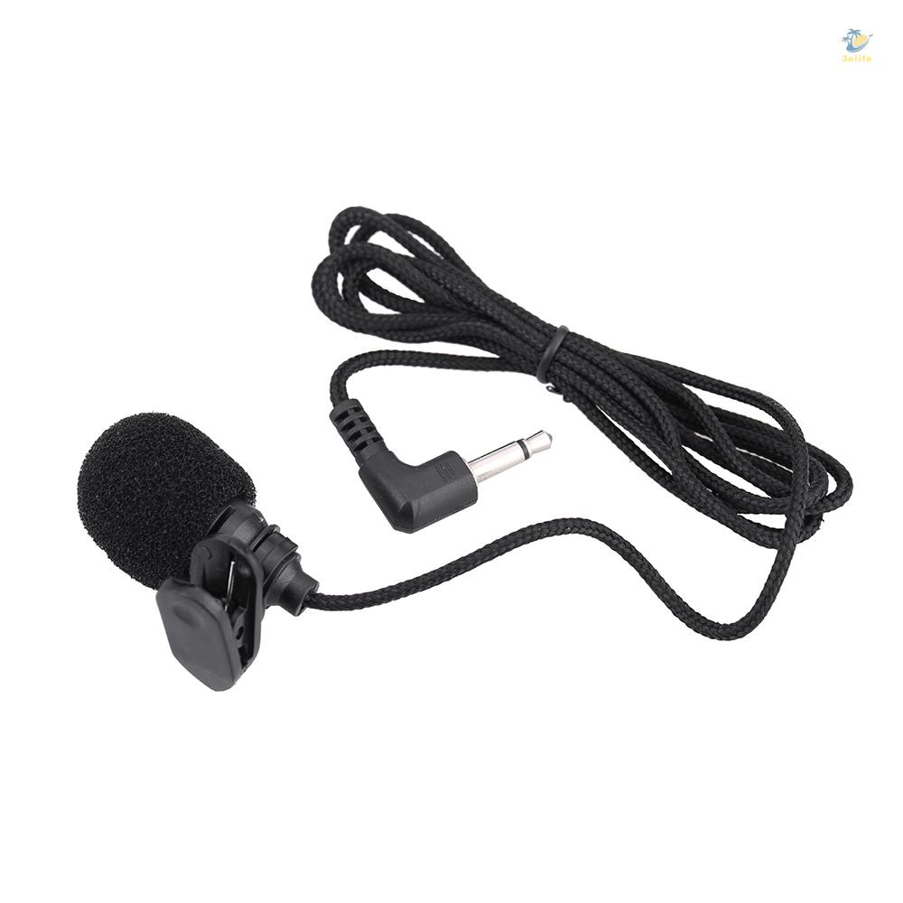 3elife mini portable clip-on lapel condenser microphone hands-free 3.5mm ts plug for computer pc portable voice amplifier speaker