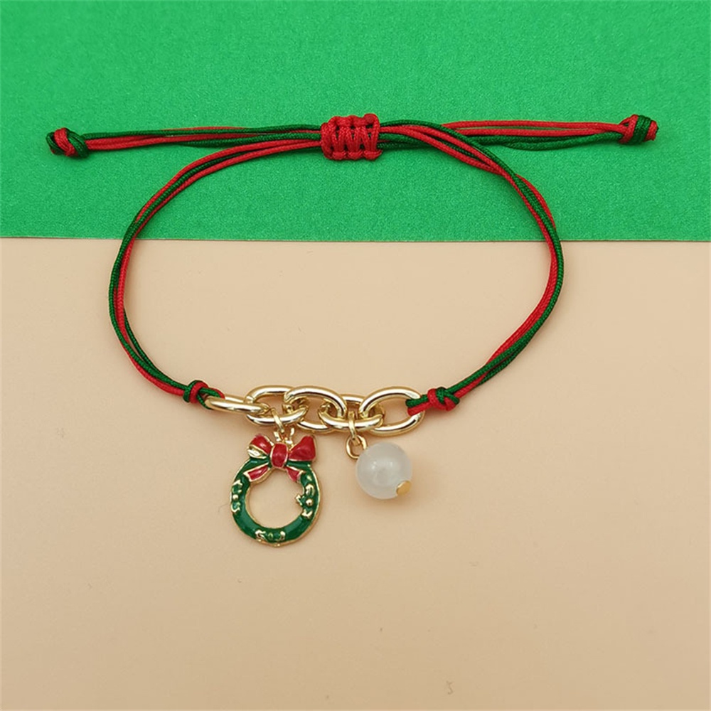 Món quà giáng sinh vòng tay quyến rũ ông già noel chuông người tuyết elk bông tuyết chuỗi mặt dây chuyền vòng tay cho phụ nữ món quà thời trang năm mới