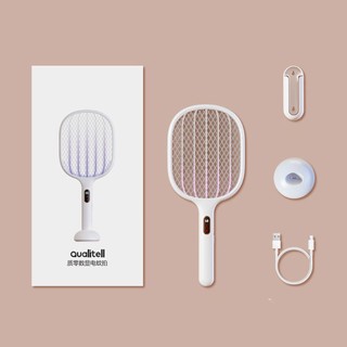 Vợt diệt muỗi, bắt muỗi Qualitell S1, điện áp 3500V, pin 2000mAh, có giá gắn tường