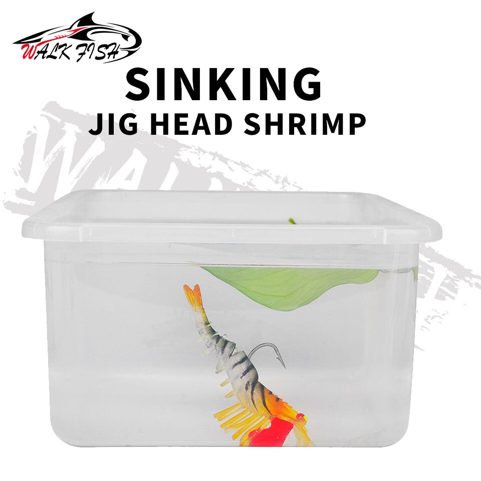 1 Mồi Tôm Giả Câu Cá Silicon Mềm Phát Sáng Trong Đêm 6g-12.5g-18.5g