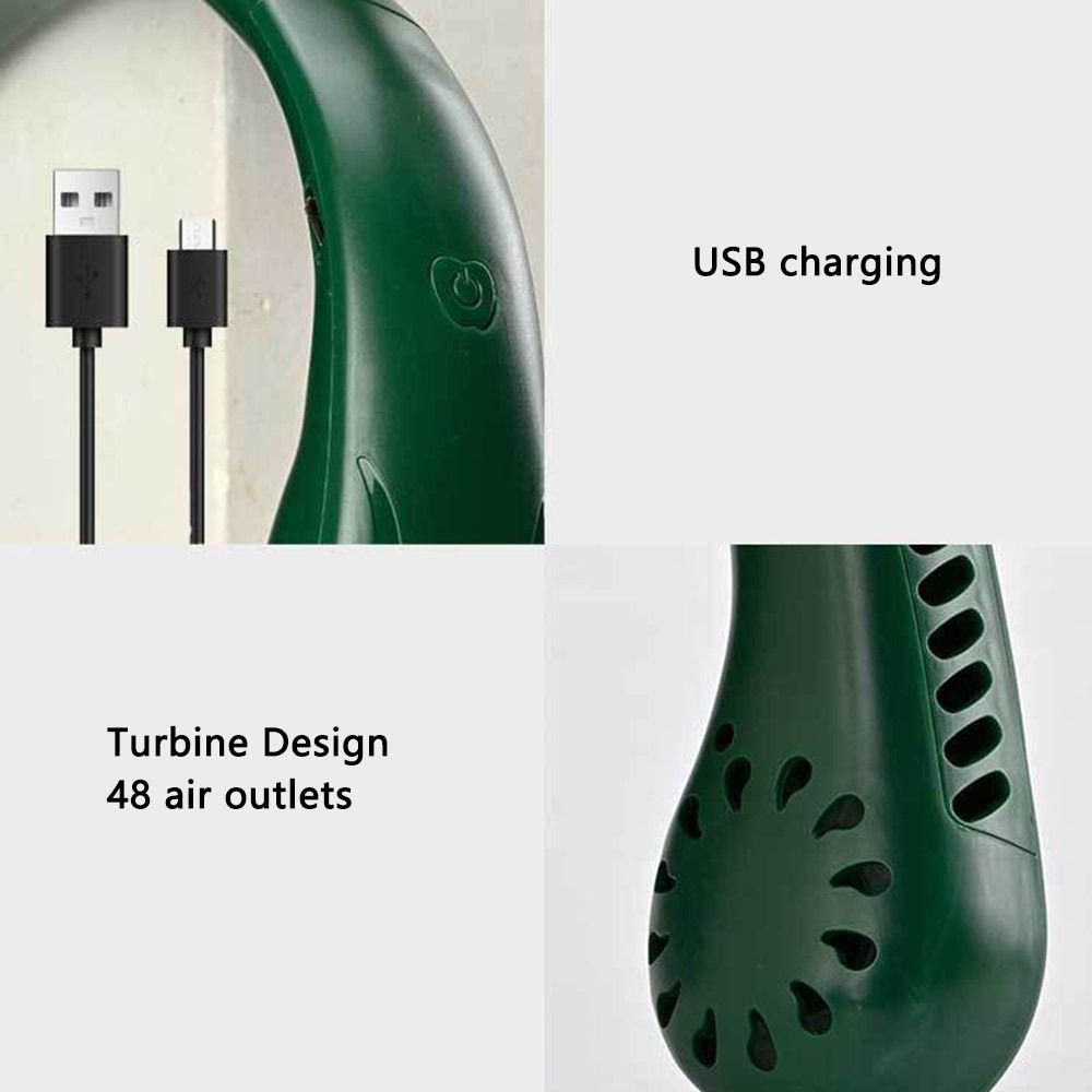 Quạt Làm Mát Đeo Cổ Sạc Cổng USB Dùng Khi Chơi Thể Thao Ngoài Trời