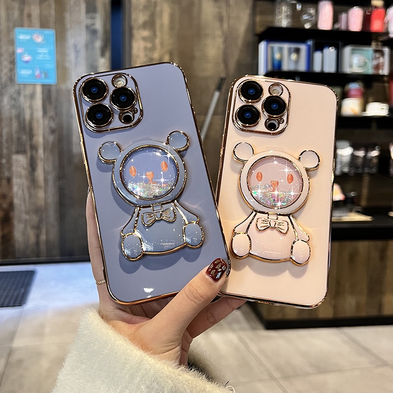 Ốp Điện Thoại iPhone 11 12 13 14 Pro max 14 plus bảo vệ camera case ốp lưng iphone 14 13 12 11 promax plus Dẻo Tráng Gương Sang Trọng Kèm Giá Đỡ Nhẫn Chống Sốc Cho iP 11 12 13 14 Pro max 14 plus