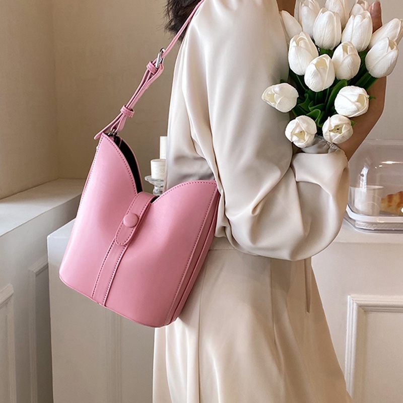 Túi Đeo Vai Bằng Da pu Thiết Kế Đơn Giản Dễ Phối Đồ Thời Trang Cho Nữ